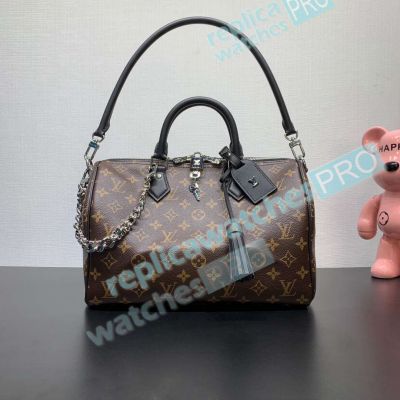 Copy L---V M12243 Speedy Soft 30 Dark Monogram Women Bag